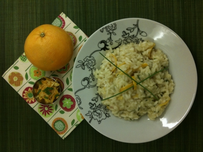 Orange Risotto with Chives Recipe