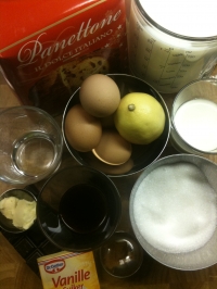 Ingredients for Panettone Bread Pudding